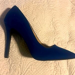 Charlotte Russe cobalt blue suede stilettos